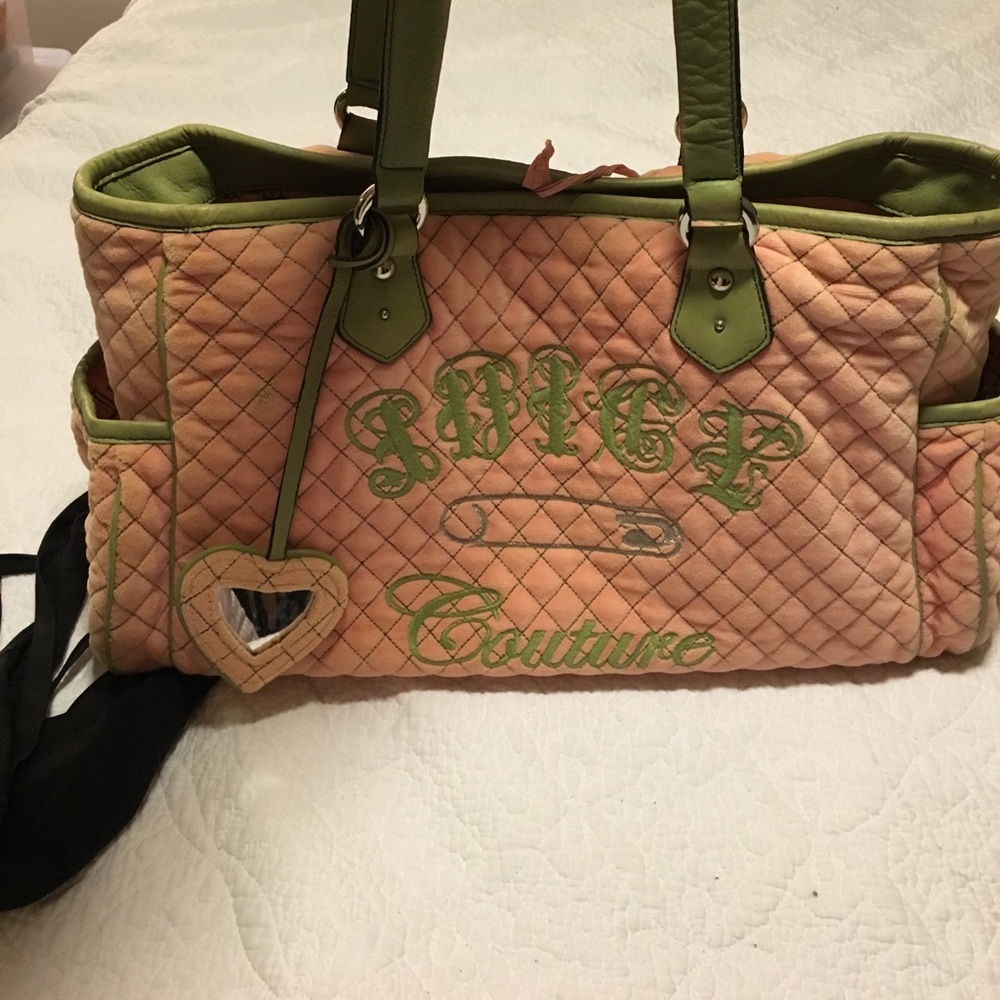 Juicy couture pink diaper bag